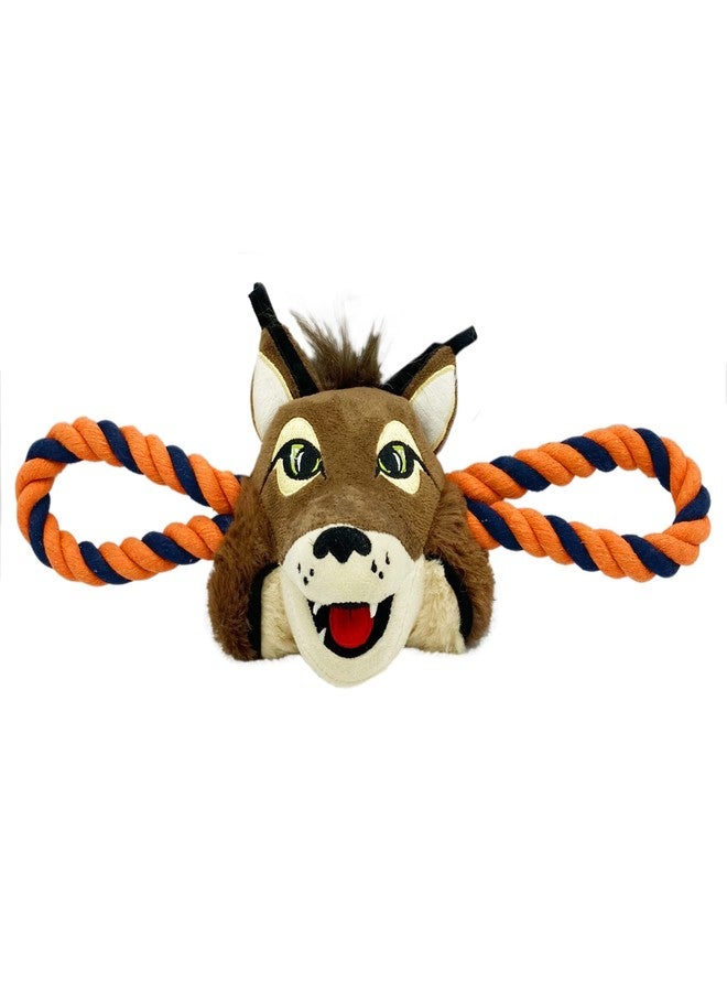 Pets First NHL Edmonton Oilers Mascot Toy for Dogs & Cats. Cute & Entertaining Face with Heavy-Duty Ropes. 7" Chewy Cartoon Toy with Inner Squeaker - Image 1